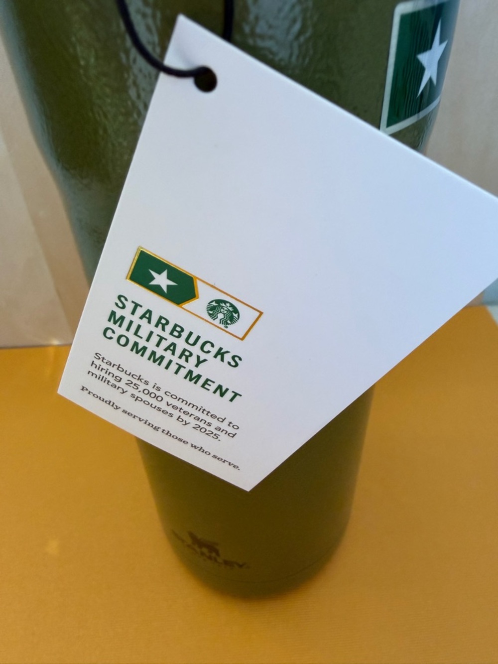 Starbucks Stanley Military Green Steel Tumbler NEW - Picture 5 of 13